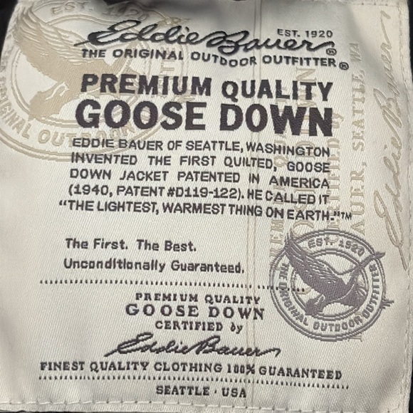 Eddie Bauer Women’s Premium Goose Down Jacket Full Zip Black Size M - Picture 9 of 11